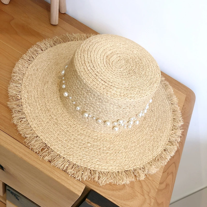 Шляпа Luna &amp Dolphin Женская ручной работы Пляжная Соломенная Панама от солнца из