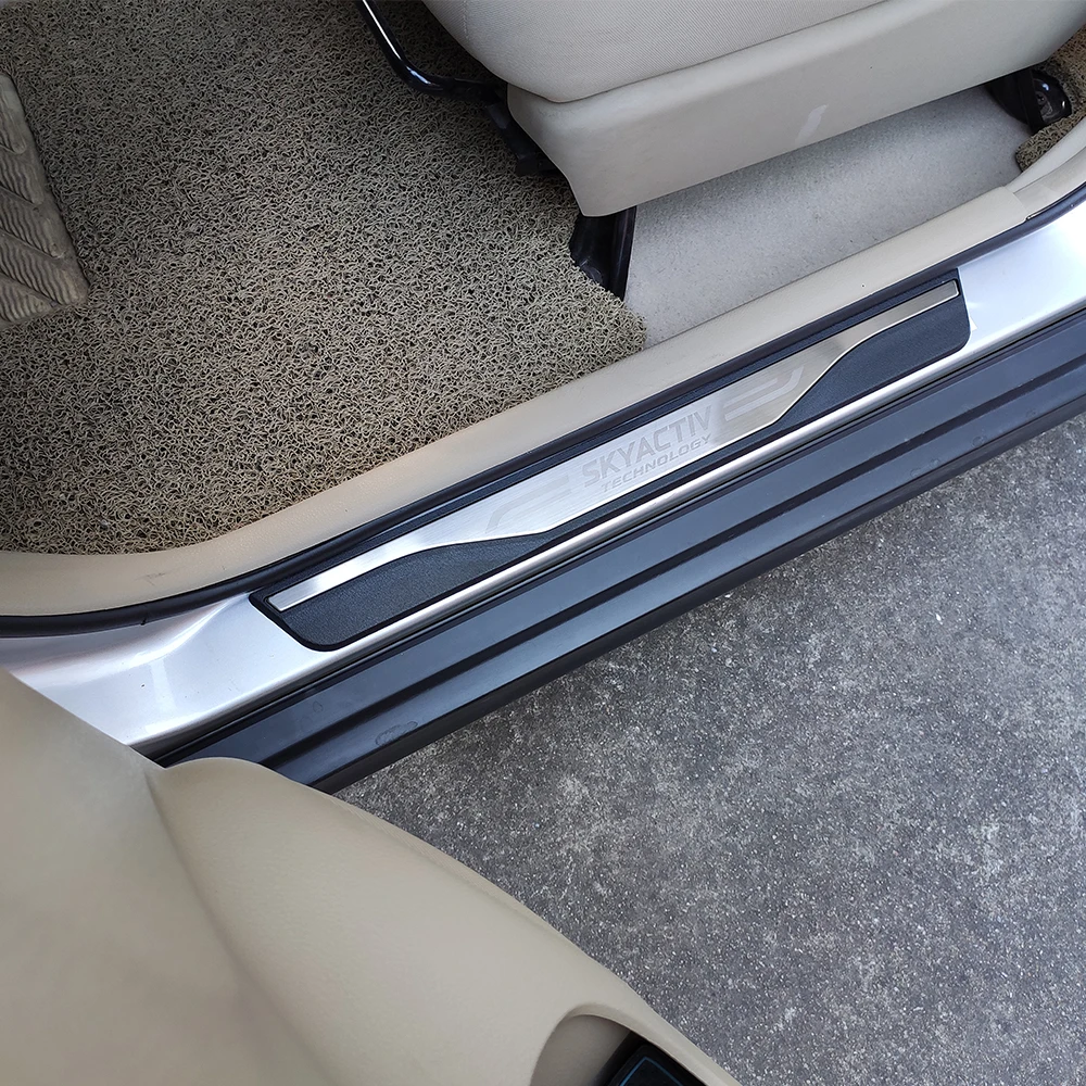 Автомобильные наклейки для Mazda 3 2014 2015 2017 2019 аксессуары полоса отделки порога