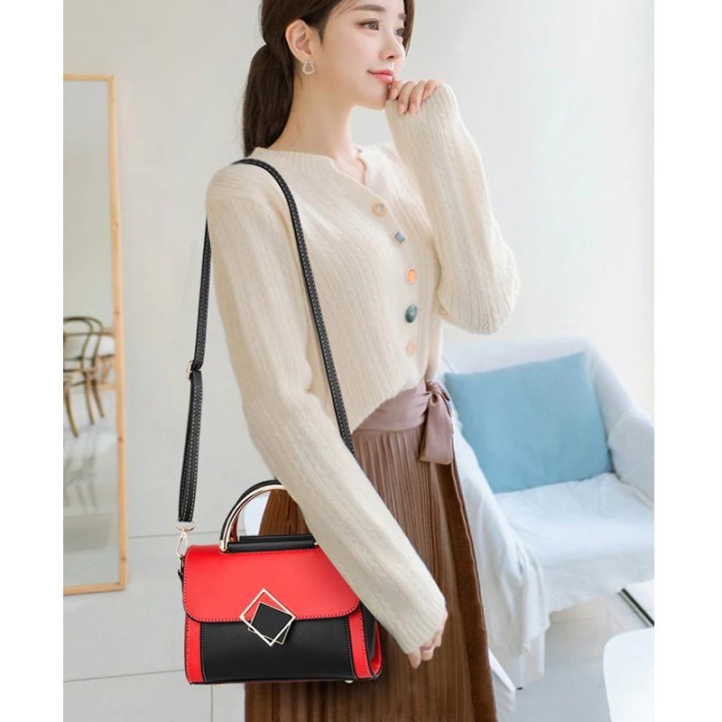 

ZMQN Luxury Shoulder Bags For Women 2020 Flap Small Crossbody Bag Female Metal Handle Handbag Hit Color Famous Brand Bolsa A513
