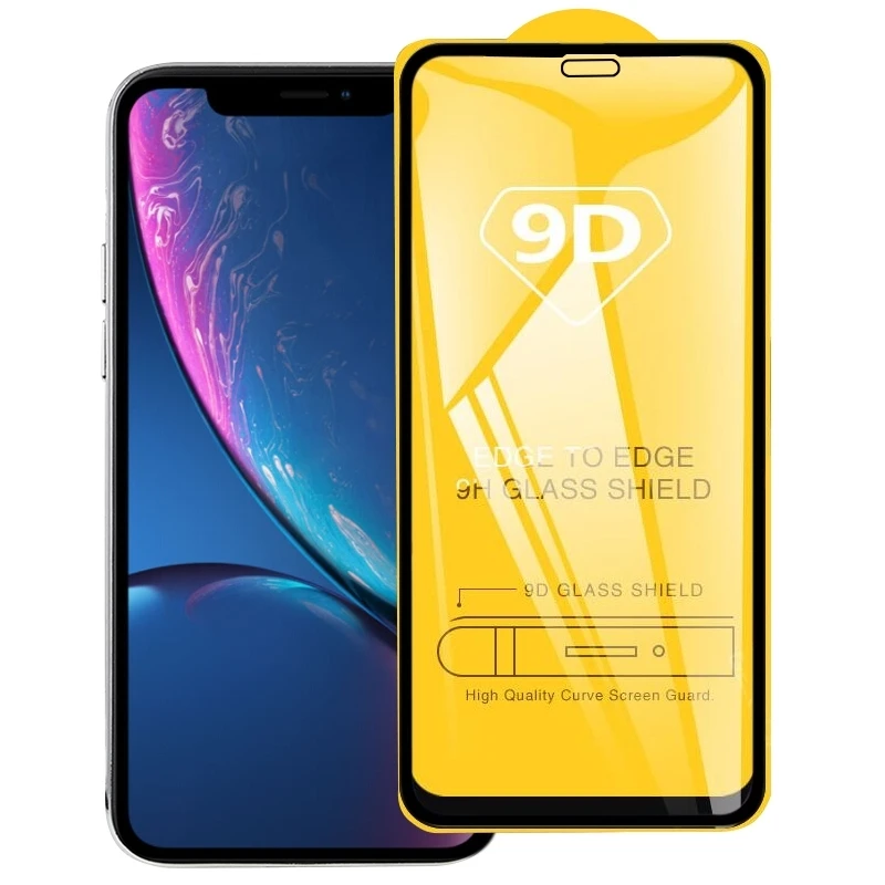 

Закаленное стекло для iPhone 11 XR, полноэкранная Защита 9H 9D