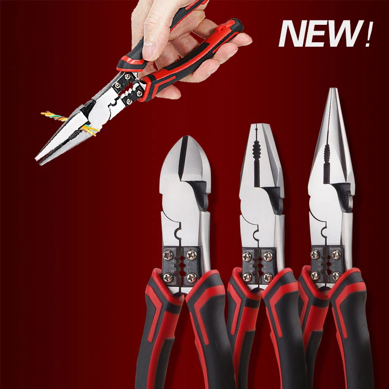 

Multifunctional Combination Pliers Wire Stripper Wire Cutter Crimper Wire Cutter Winding Stripper Pliers Hand Tool Pliers Cutter