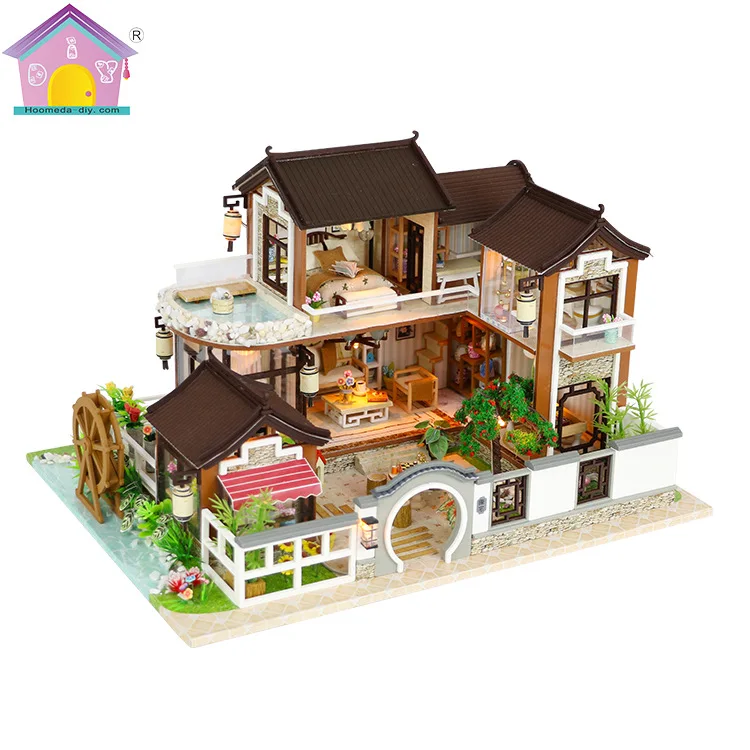 

Hoomeda-DIY DIY Hut Factory Wholesale Handmade Toys Wooden Creative House Model Sand Table Doll House Assembly