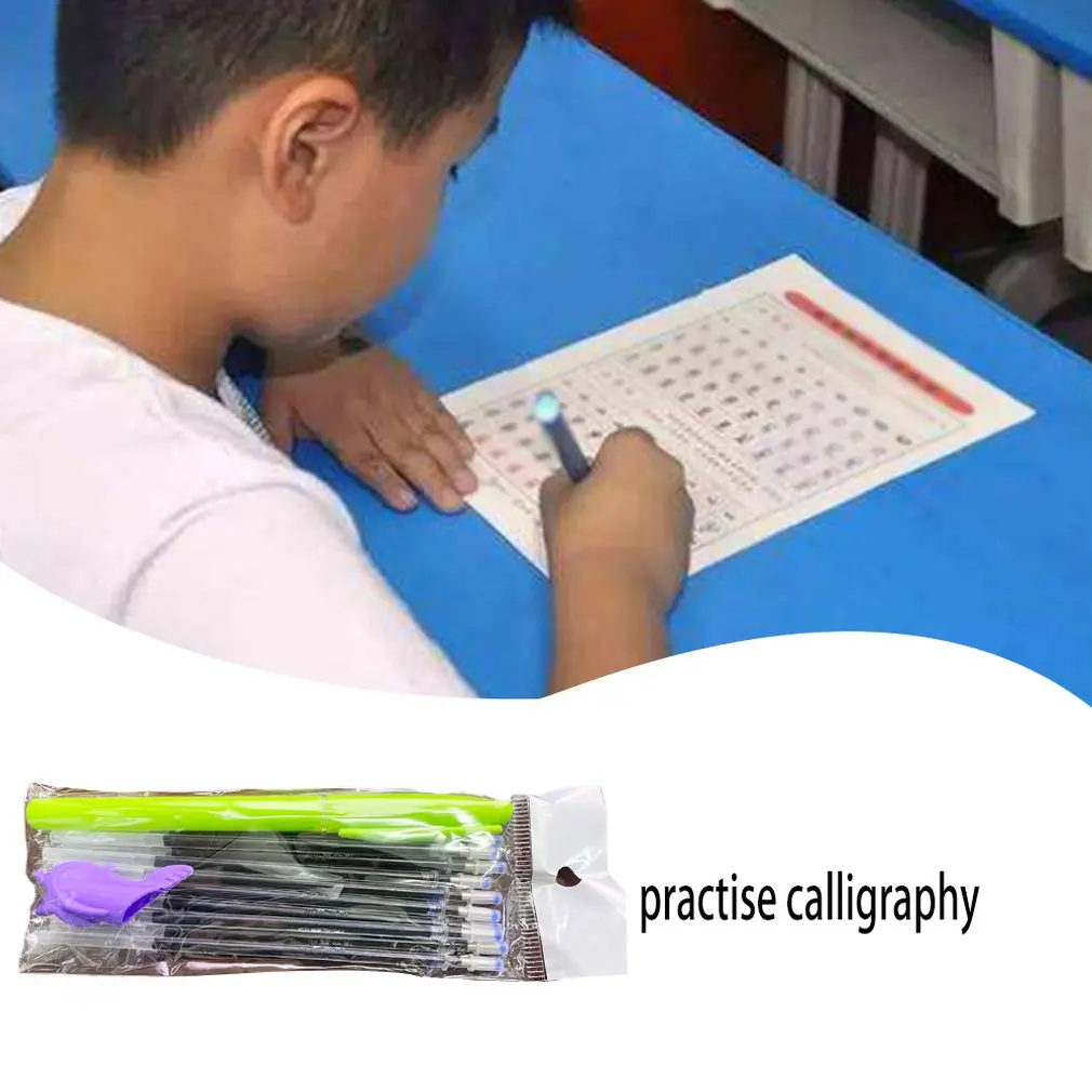 

Children Magic Groove Calligraphy Practice Pen Holder Cognitive Learning Writing Practise Calligraphy
