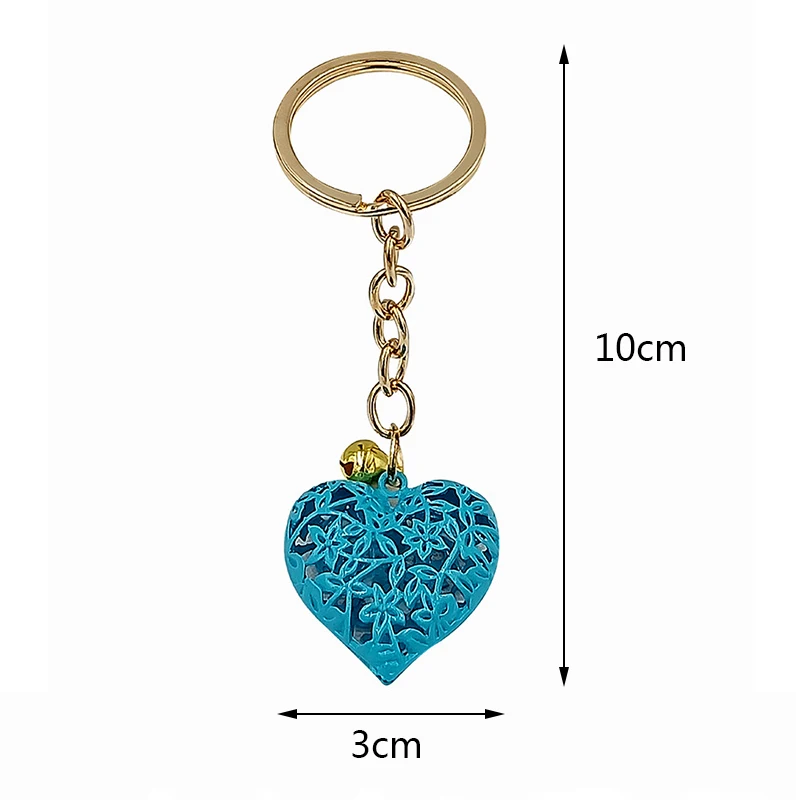 

Fashion Women Keyring Trinket Purse Bag Pendant Car Ornaments Valentine's Day Gift Keychain Hollow Heart Keychains Jewellery
