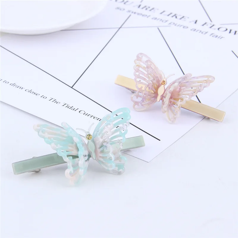 Новинка 2020 модные женские заколки для волос стразы девочек изысканные бабочки