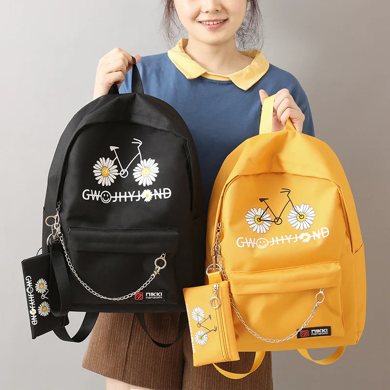 Школьные сумки для девочек-подростков, розовый холщовый рюкзак, Женский школьный рюкзак для подростков, легкий Школьный рюкзак, рюкзак для ...