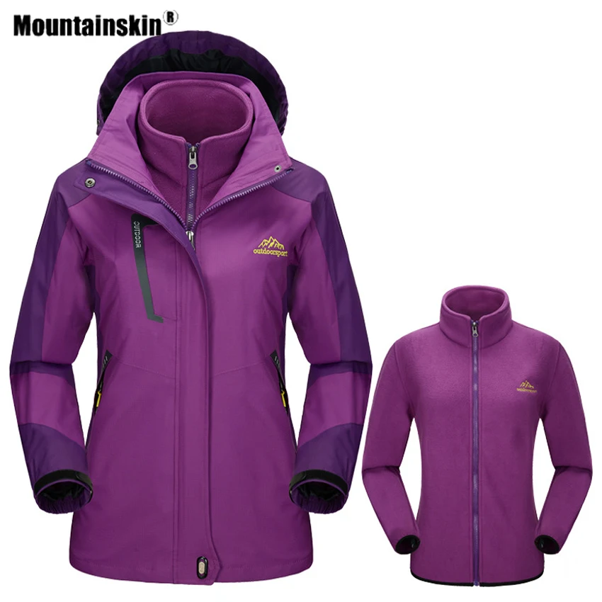 Мужская и женская зимняя флисовая куртка Mountainskin 2 предмета теплая брендовая с