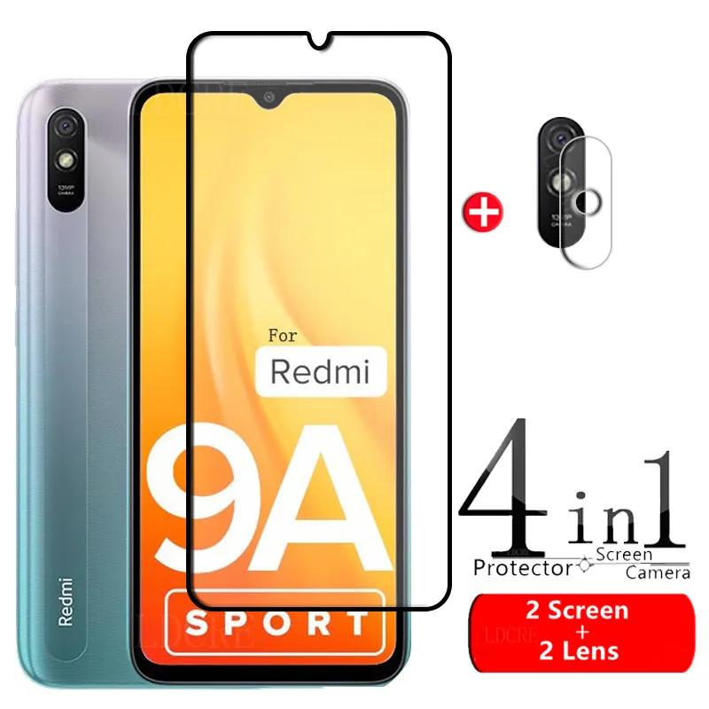 4 в 1 для Redmi 9A Спортивное стекло для Xiaomi Redmi 9A Спортивное защитное стекло на весь экран для Redmi 9A Спортивное стекло для объектива