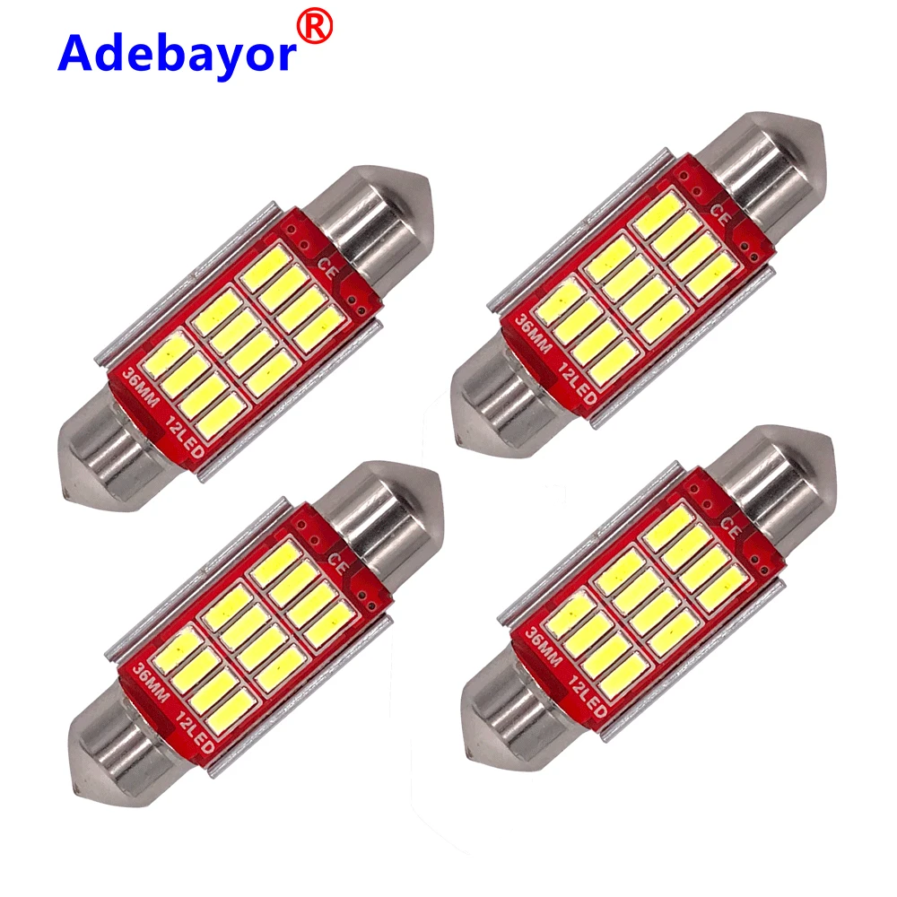 200 шт. гирлянда C5W CANBUS без ошибок авто светильник 12 SMD 4014 светодиодный 31 мм 36 мм/39