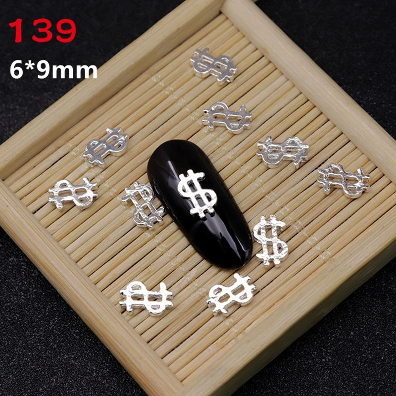 20 штук монету доллар 3D нейл-арта украшения из очаровательного сплава дизайн