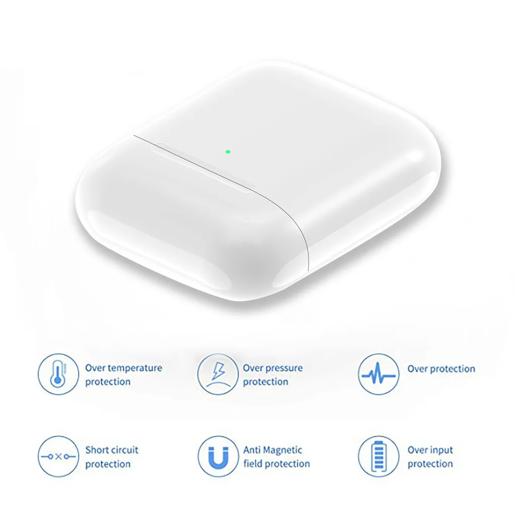 Air pods беспроводной зарядный чехол замена коробки для Apple Airpods защитный