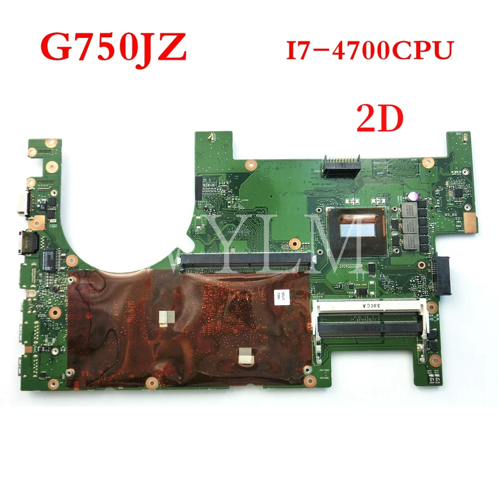 G750JZ с i7 4700HQ CPU 2D Материнская плата ASUS G750J G750JY материнская для ноутбука 60NB04J0 MB1030