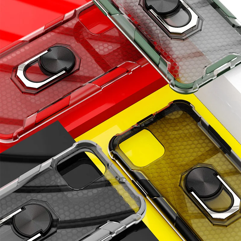 

Transparent Phone Case for iphone 11 with Holder Shockproof Apple Cases for Iphone 11 Pro X Xs Max Protector Half-wrapped Case