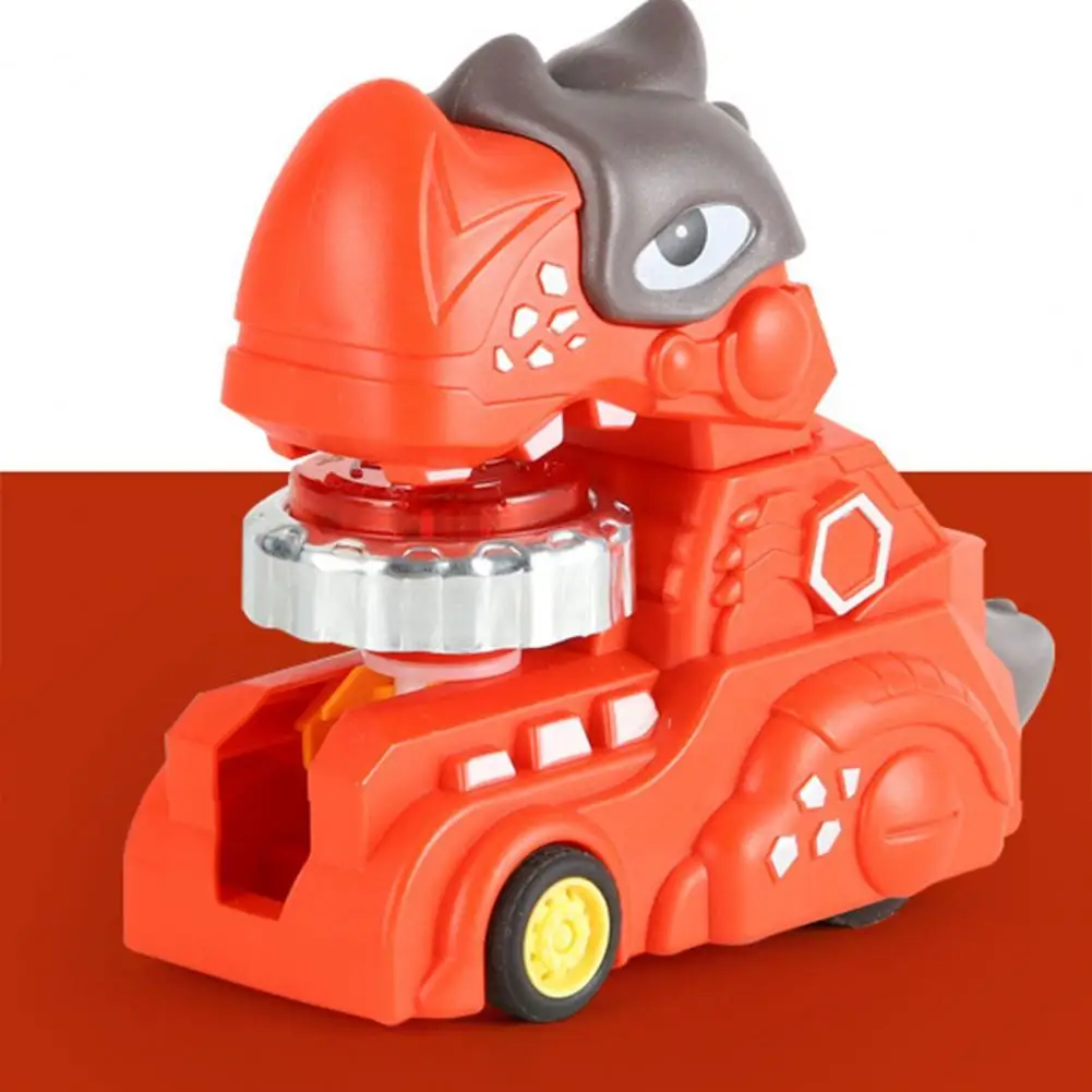 

Stylish Dinosaur Truck Toy with Spinning Top Dinosaur Vechile Toy Multifunctional Colorful Lights