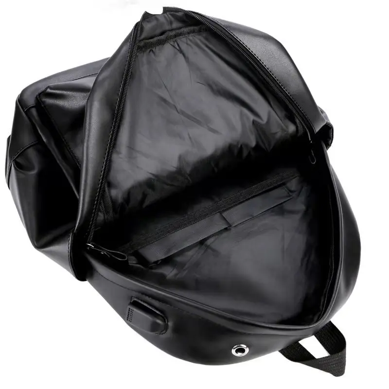 

2021 New Leather Texture Men's Korean Fashion Large Capacity Travel British Leisure Backpack
