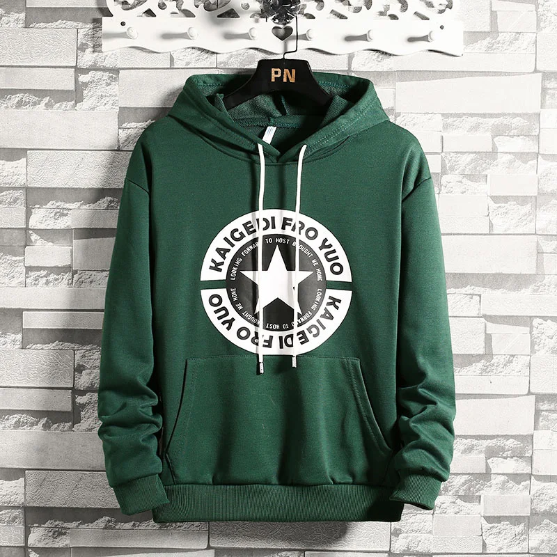 Мужские толстовки с капюшоном из флиса повседневные Осенние новые мужские