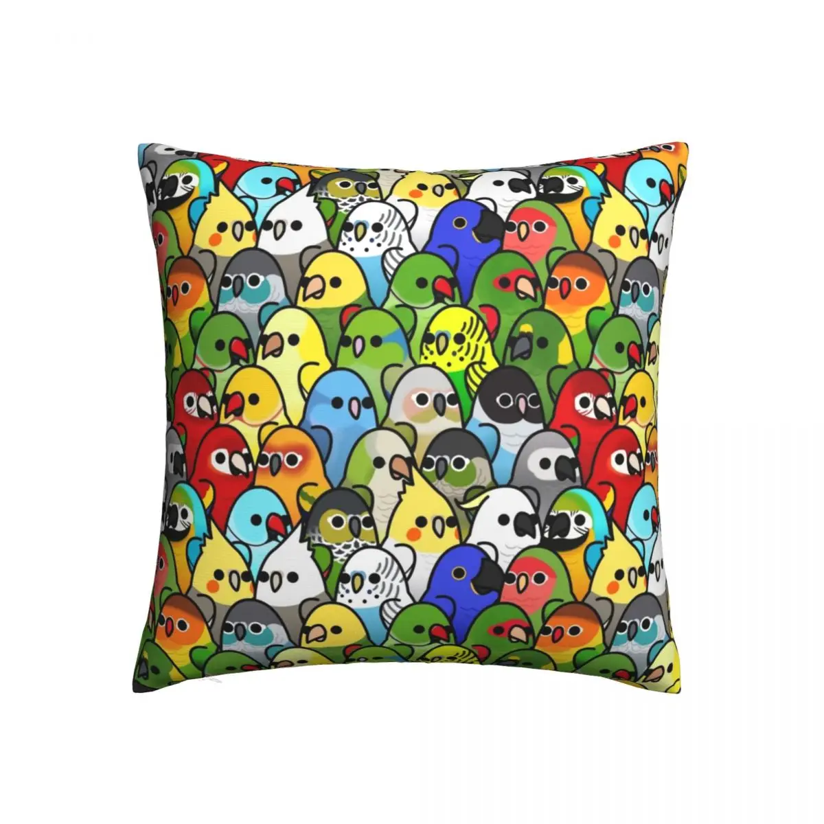 

Подушка с попугаем чехол с изображением птиц, отряд птиц, Подушка на молнии, подушка, чехол, весенний декоративный чехол из полиэстера