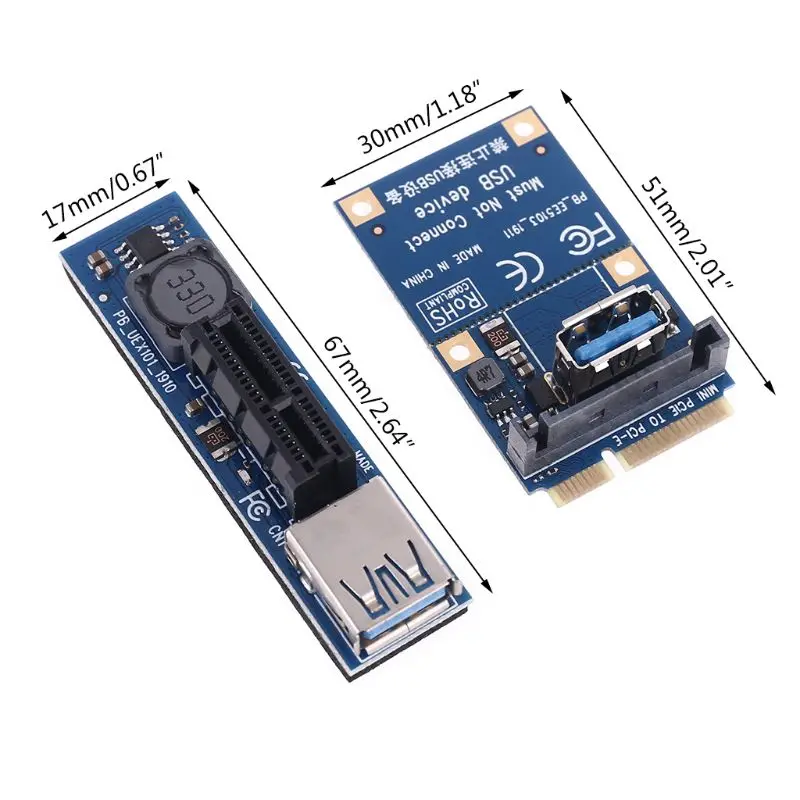 

Переходник Mini PCIE к PCI-E X4 со слотом, переходник для порта карты, разъем для графической карты ПК с удлинительным кабелем USB3.0 30 см