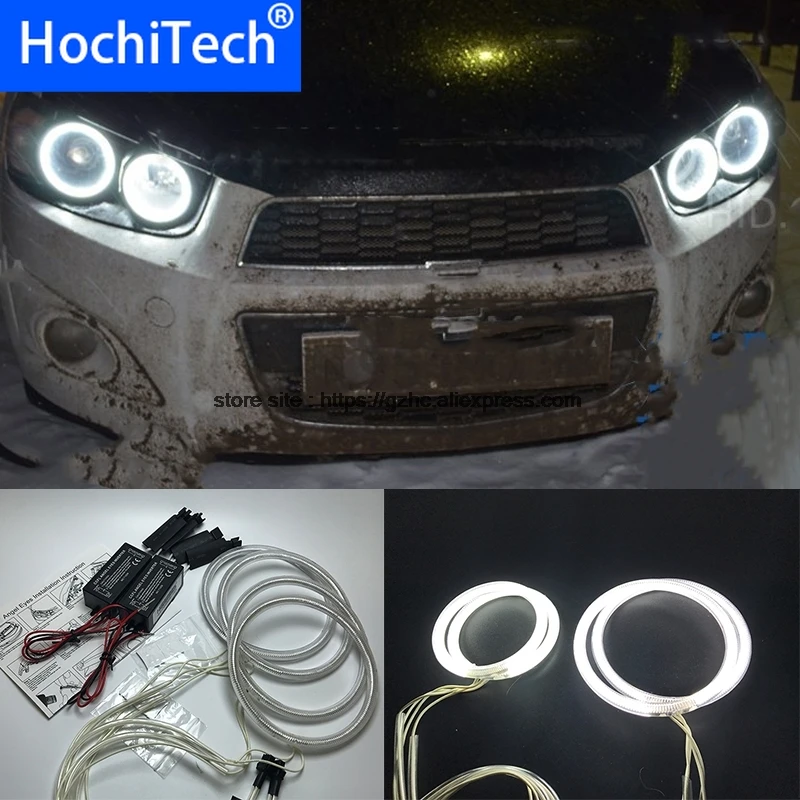 HochiTech для Chevrolet Sonic T300 2011 2015 ультра ярсветильник дневной свет DRL CCFL глаза ангела