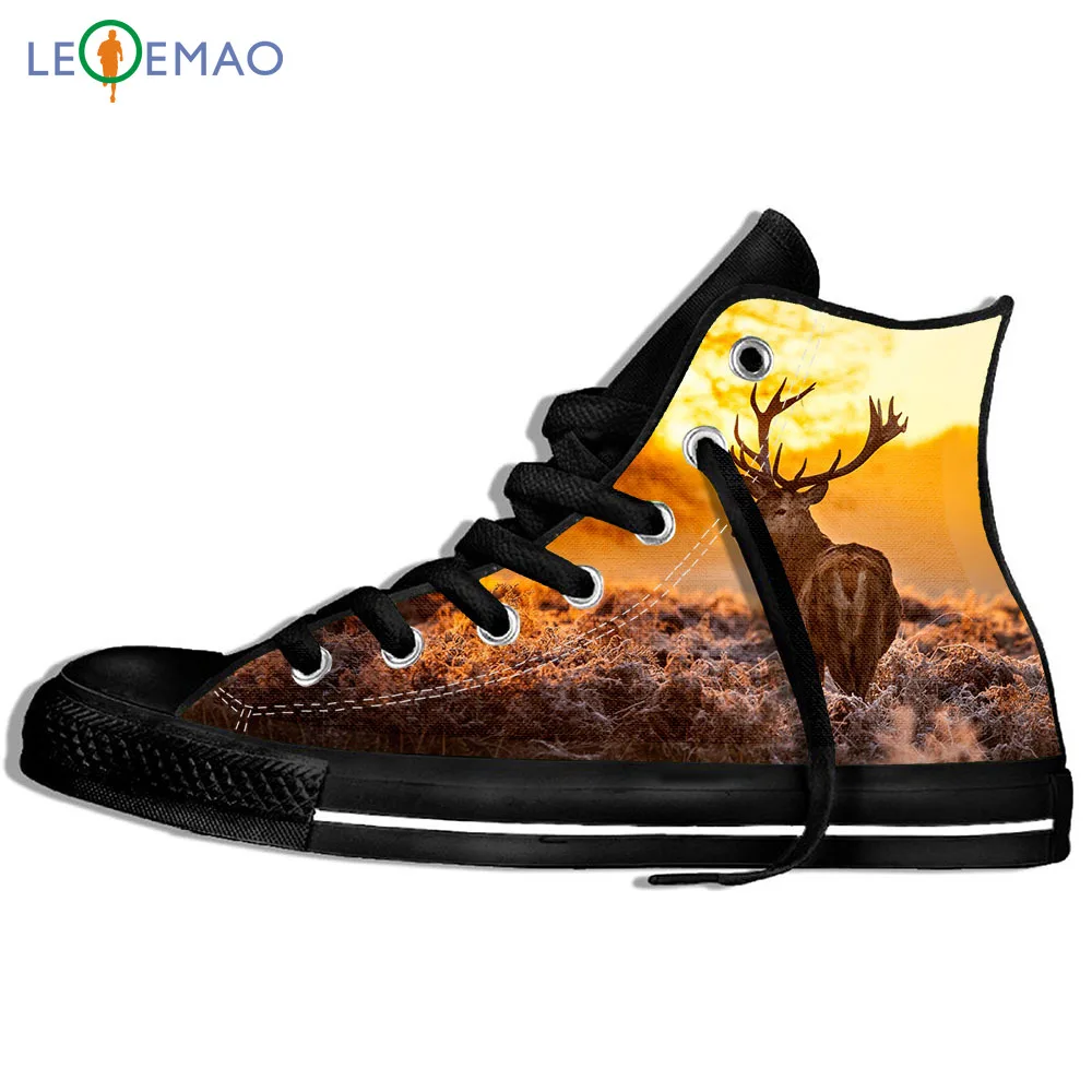 

Casual Sneakers Shoes For Man Hot Forest Deerfor Men/high Quality Harajuku Forest Deer Canvas Sneakers