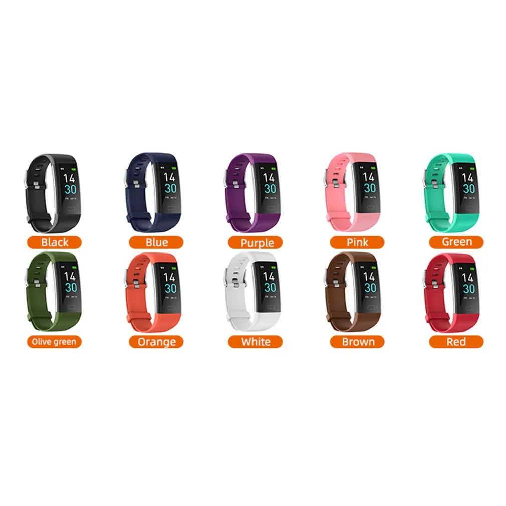 

S5 Smart Bracelet Heart Rate Blood Pressure Monitor Silicone Strap Sports Wristband