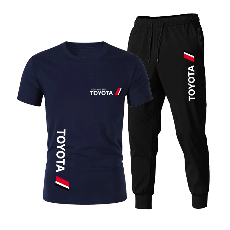 

Summer 2021 Hot Selling New Men's Sportswear Set, Casual Fashion Version, Sports T-shirt + Trousers 2-piece Set