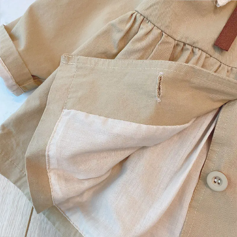 

Spring Autumn Girls Lace Princess Windbreaker 2021 New Female Baby Pure Cotton Stitching Style 4 To 12 Years Old Jacket