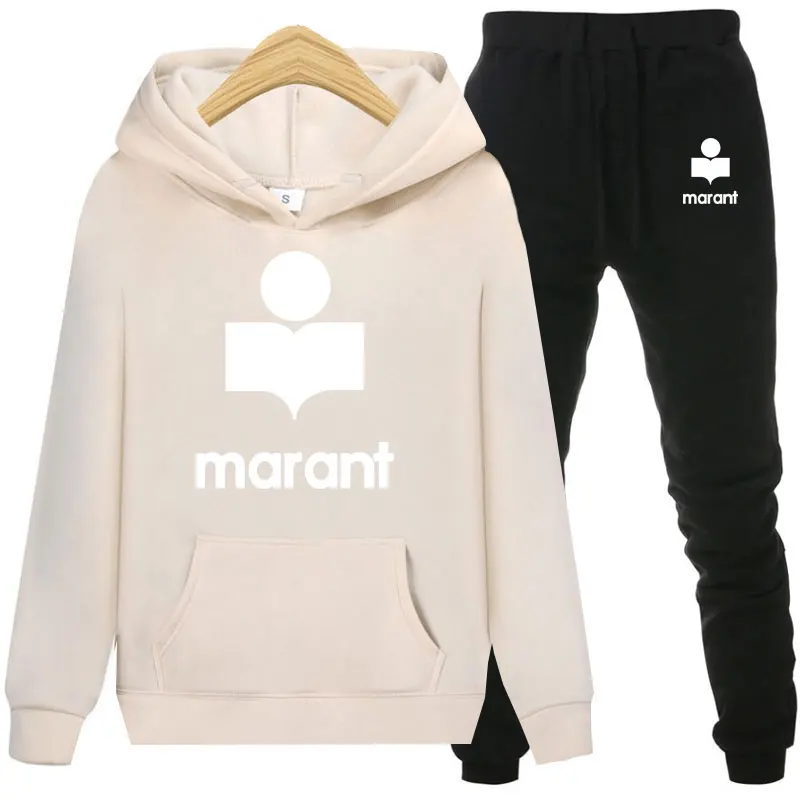 

Женский спортивный костюм из двух предметов, толстовка с капюшоном и штаны, Осень-зима 2021