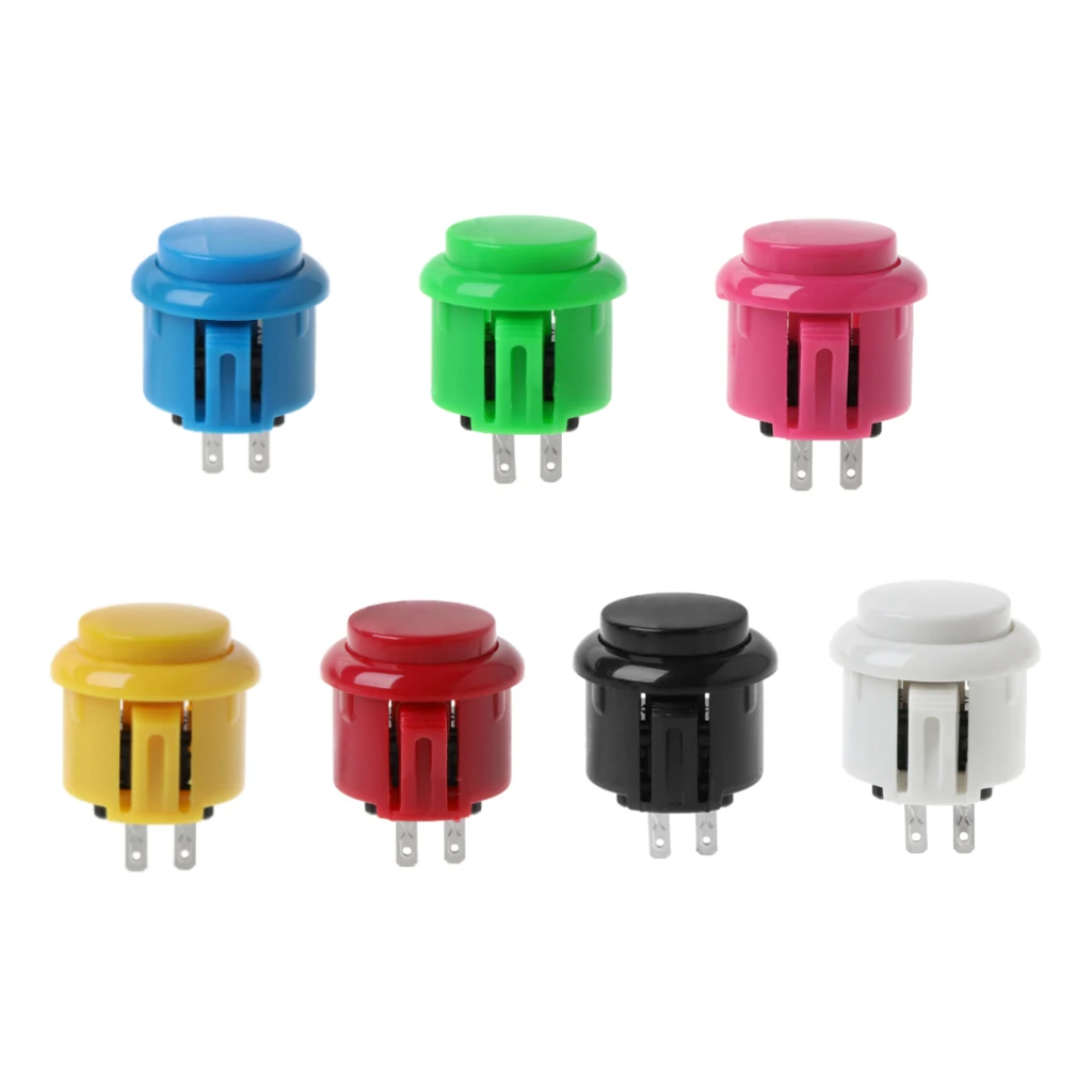 

5pcs 24mm Arcade Game Round Button Built-in Small Micro Switch For Jamma Mame