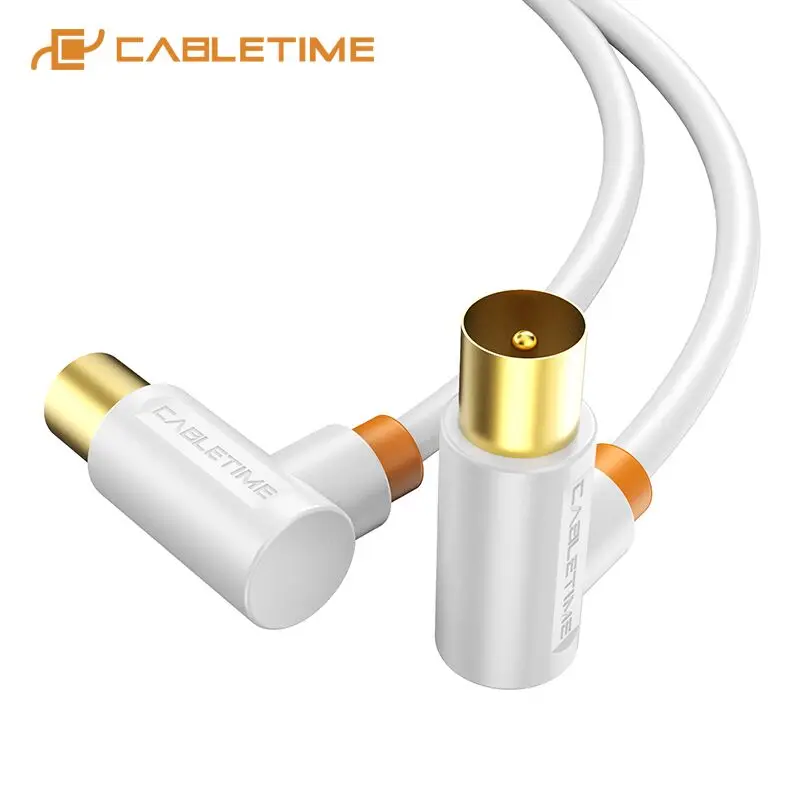 Цифровой ТВ-кабель CABLETIME, 90 градусов, спутниковая антенна, высококачественный STB для HD-телевизионной видеолинии C317 - изображение