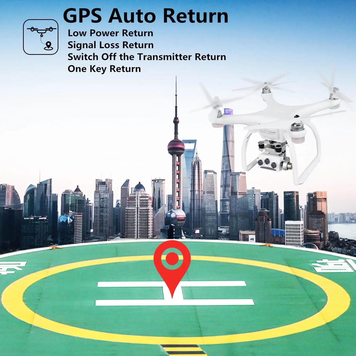 UPair 2 ультразвуковая камера 5,8G 1 км FPV 3D+ 4K+ 16 МП с карданом gps оптическое позиционирование RC Квадрокоптер Дрон RTF