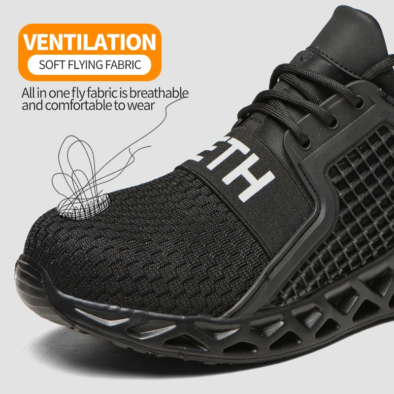 

Tactical Military Anti-Smash Stab Indestructible Puncture-Proof Safety Shoes Women Men Protected Steel Toe Work Boot Sneakers