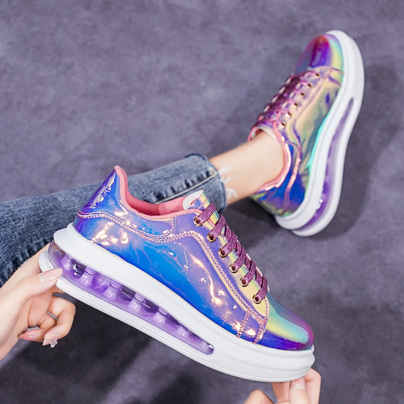 

Women's Casual Shoes Trend Fashion Sneakers Outdoor Colorful Vulcanized Shoes 2020 New Platform Casual Footwear Comfortable