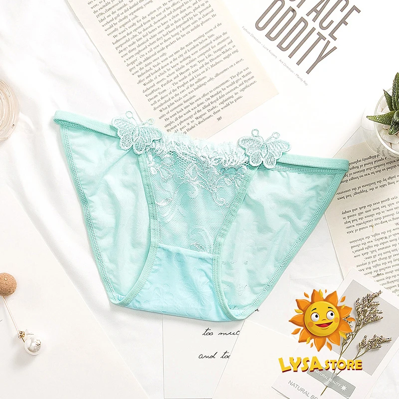 

New Underwear Bow Women 's Underwear Low Waist New Women Sexy Body Shaping Embroidery Lace Panties Nylon Briefs Spandex Solid