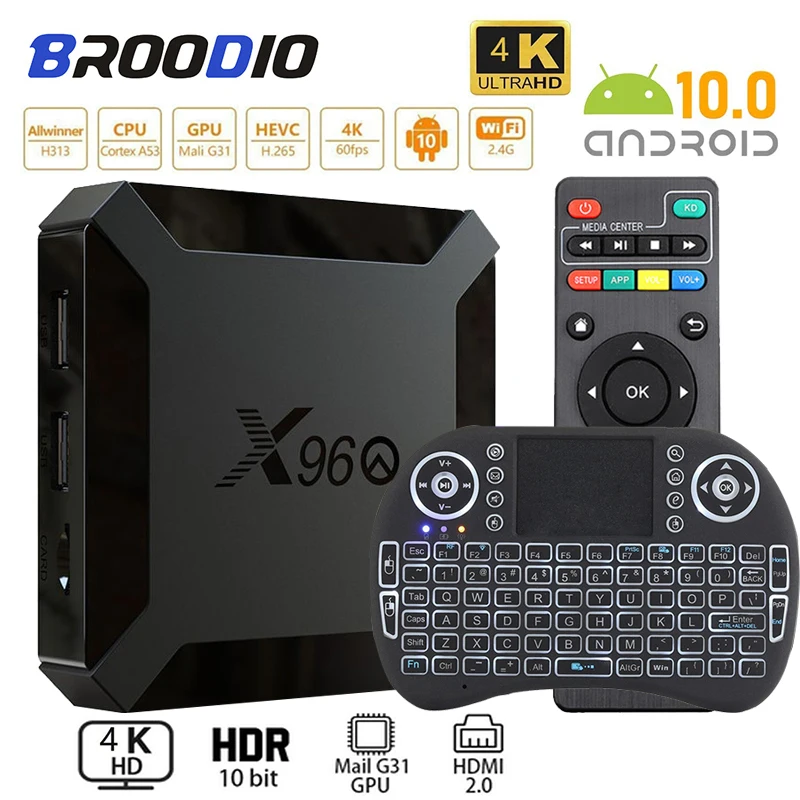 2020 ТВ приставка Android 10 0 X96Q Allwinner H313 четырехъядерный Youtube Медиаплеер Smart TV