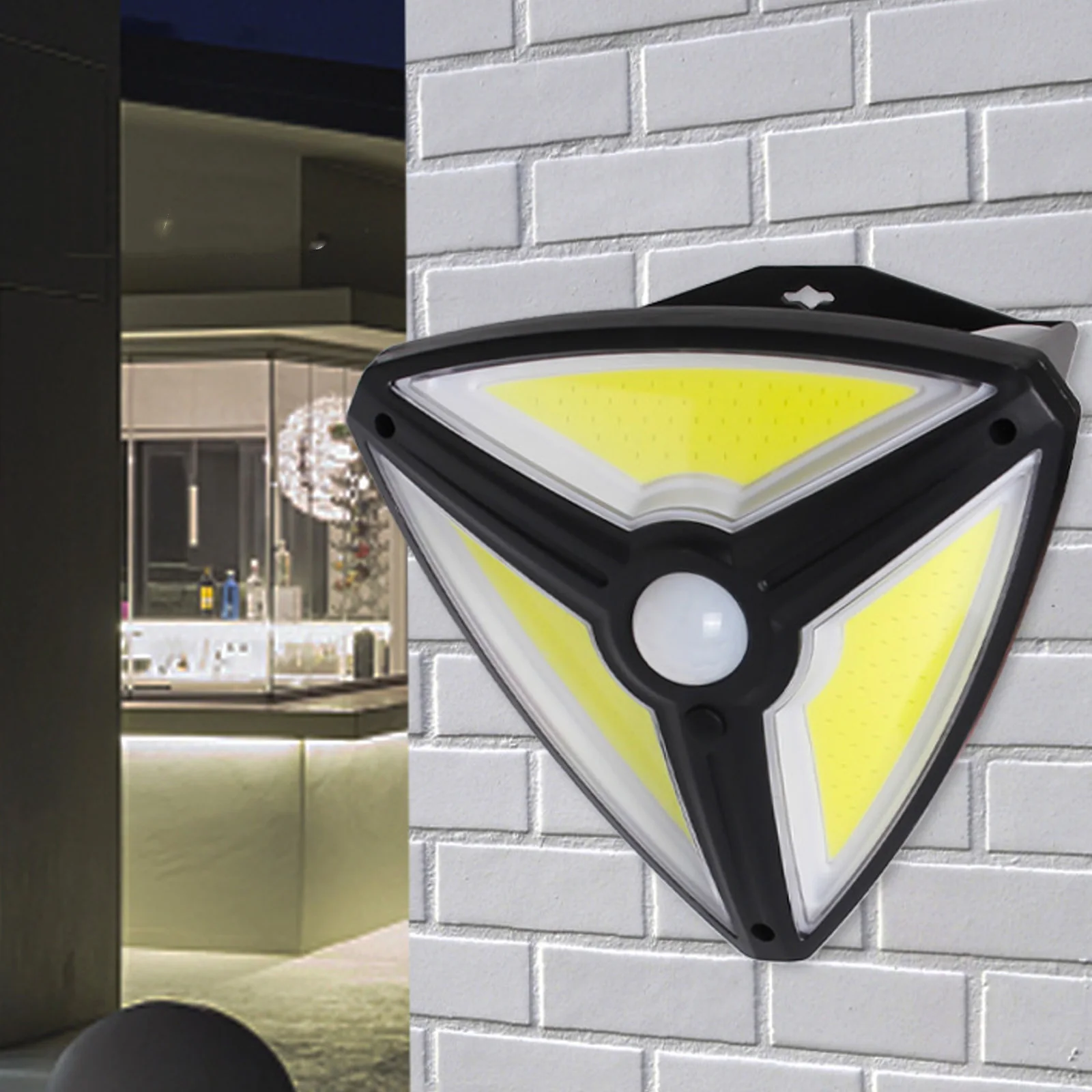

Светодиодный настенный уличный светильник на солнечной батарее для террасы, водонепроницаемый треугольный солнечный светильник для двора...
