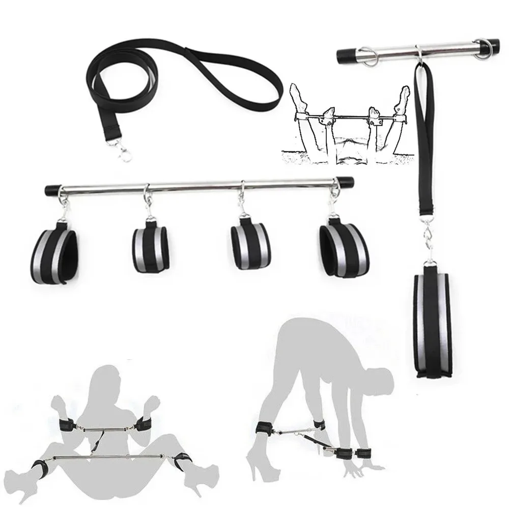 

Stainless Steel Restraint Frame Shackles Metal Bondage Spreader Kits Handcuffs Ankle Cuffs Collar Slave Bdsm Roleplay Sex Toy