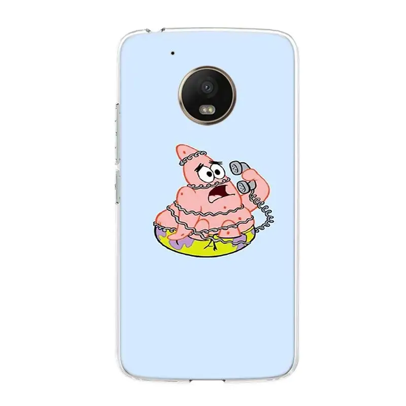 Чехол для телефона с изображением Губки Боба Moto G7 Motorola G5 G6 G5s E5 Z3 Play Plus Прозрачный