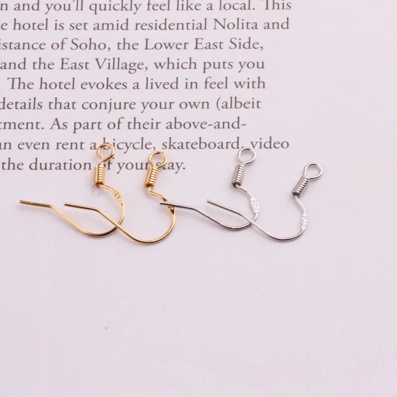 20pcs Female Simple Copper plating Thread Earrings Spring Ear Hooks for Women Earring Settings Diy Jewelry Accessories | Украшения и