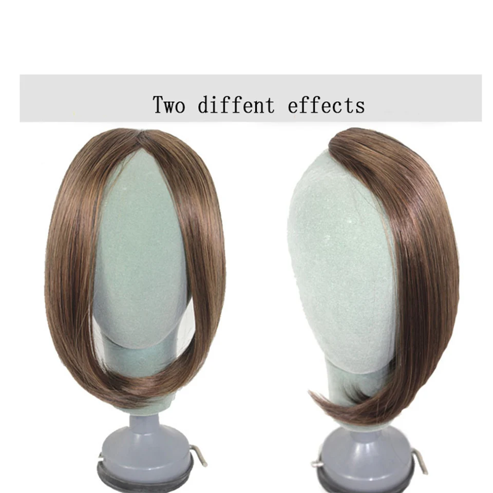 Buqi длинная челка для девочек накладная с искусственным синтетическим зажимом