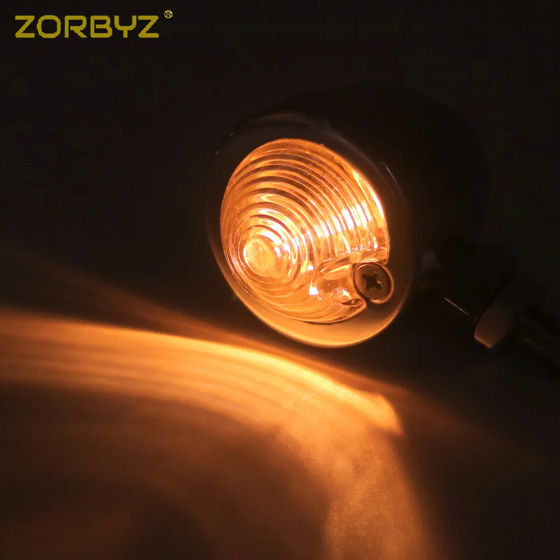 ZORBYZ мотоциклетные Хромированные Металлические пули дым/Янтарные/прозрачные