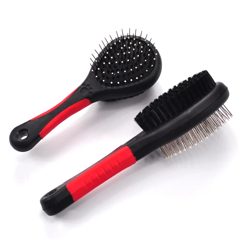 

Pet Dog Needle Comb Durable Double-Sided Bathing Brush Plastic Massage Beauty Bristle Brush Floating Hair Remove Grooming Tools