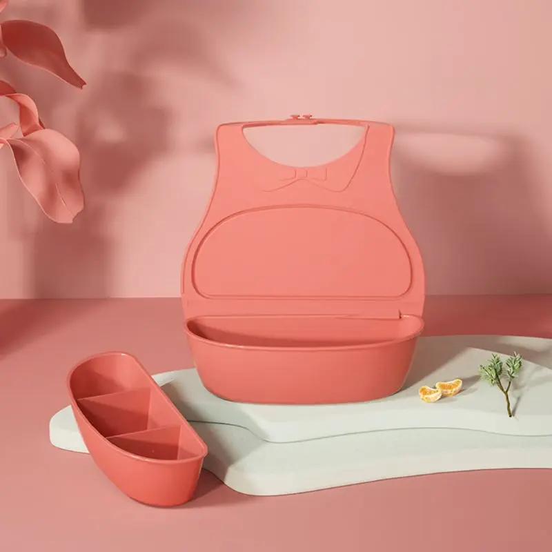 

Waterproof Baby Bib Detachable Silicone Feeding Food Catcher Saliva Towel Children Pick Rice Pocket Bag