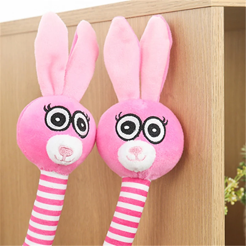 

Long neck cow and rabbit pet professional plush toys are cute and can be used as home or car cabinet decoration