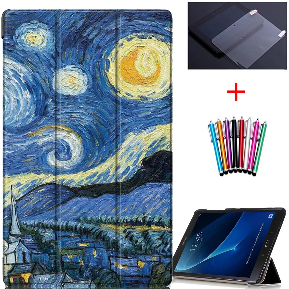 

Pu кожаный чехол с принтом для Amazon New Fire HD10 2019 планшет электронные книги для Fire HD 10 чехол Магнитный Тонкий Смарт + защита экрана