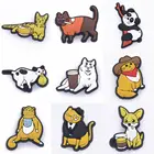 Лидер продаж, 1 шт., украшения для обуви из ПВХ, Кроксы, Красочные бабочки, панда, милая кошка, украшения, милая искусственная кожа, аксессуары, змея, лягушка