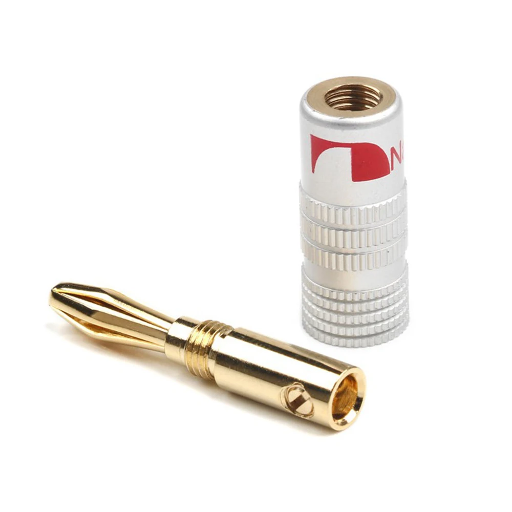 8Pcs 4mm Banana Plugs New 24K Gold Speaker Nakamichi for Video Connector | Обустройство дома