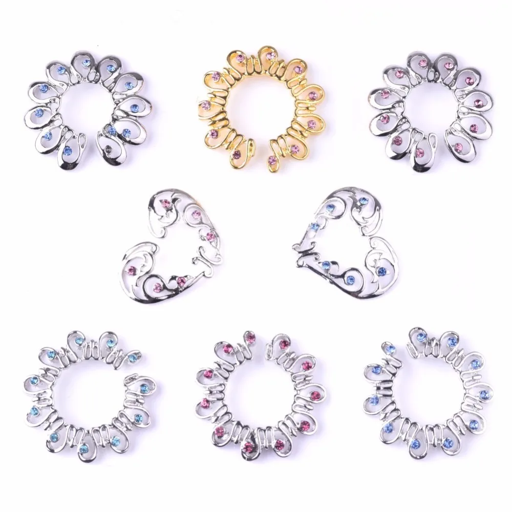 Модный ажурный сердечный круг с цирконом открытый не пирсинг для соска кольцо