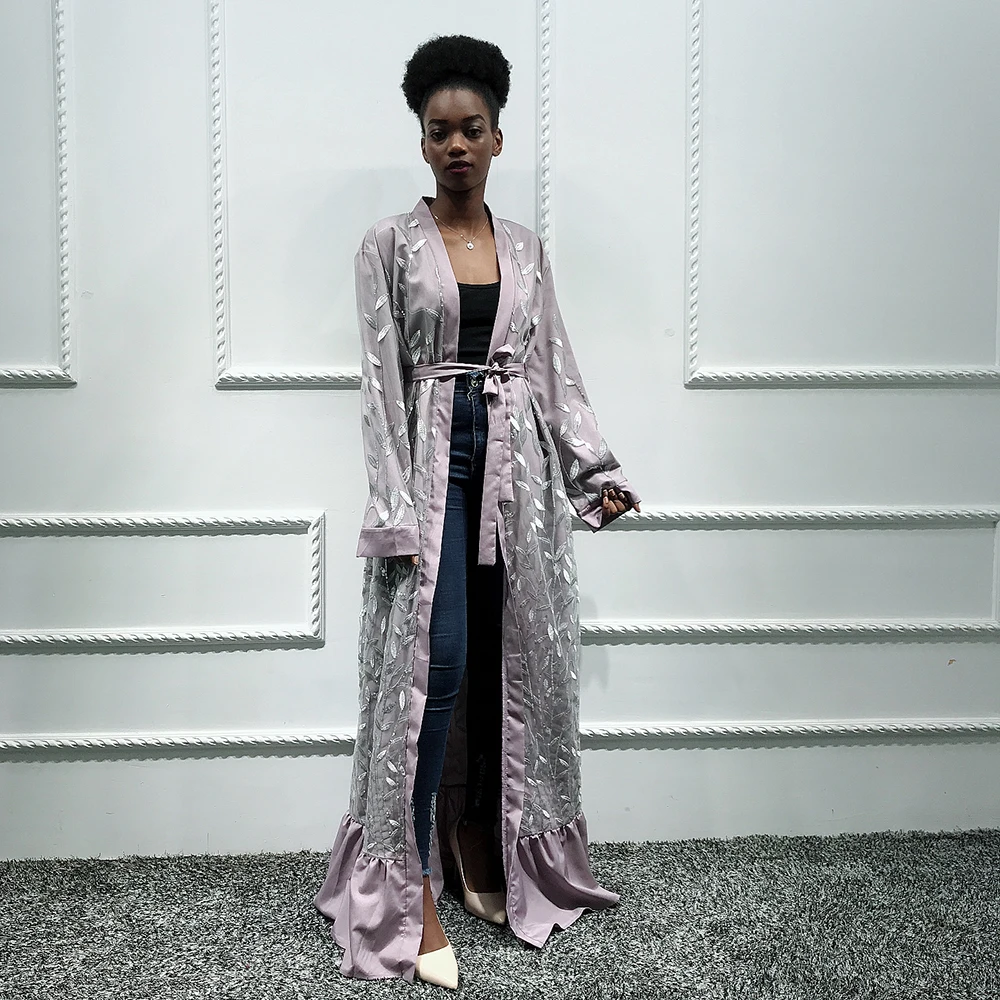 Кафтан Дубай Абая хиджаб мусульманский платье кимоно кардиган для женщин халат