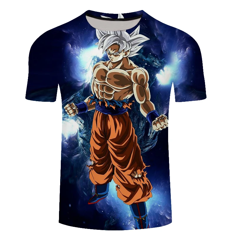 Новый летний бренд Dragon Ball Goku футболка 3d Аниме Мужская модная забавная в стиле
